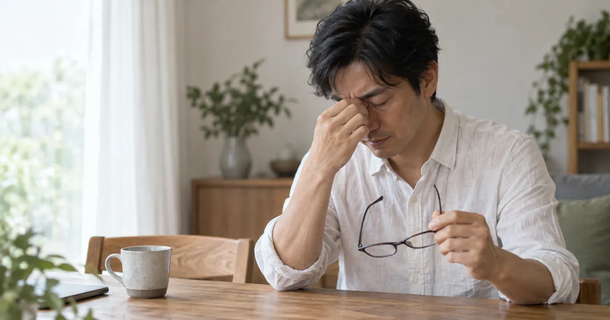 目の疲れ・眼精疲労をやわらげる方法と受診の目安