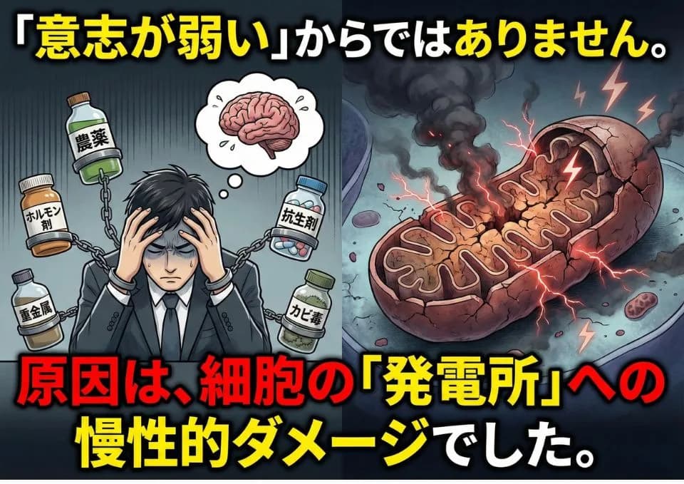 ミトコンドリアを傷つける5つの要因｜農薬・重金属・カビ毒