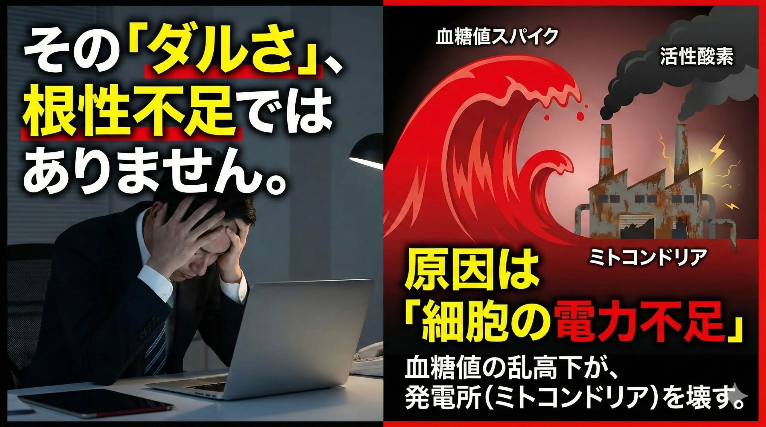 血糖値スパイクがミトコンドリアを壊す|集中力・意欲・回復力が落ちる正体と整え方の完全ガイド
